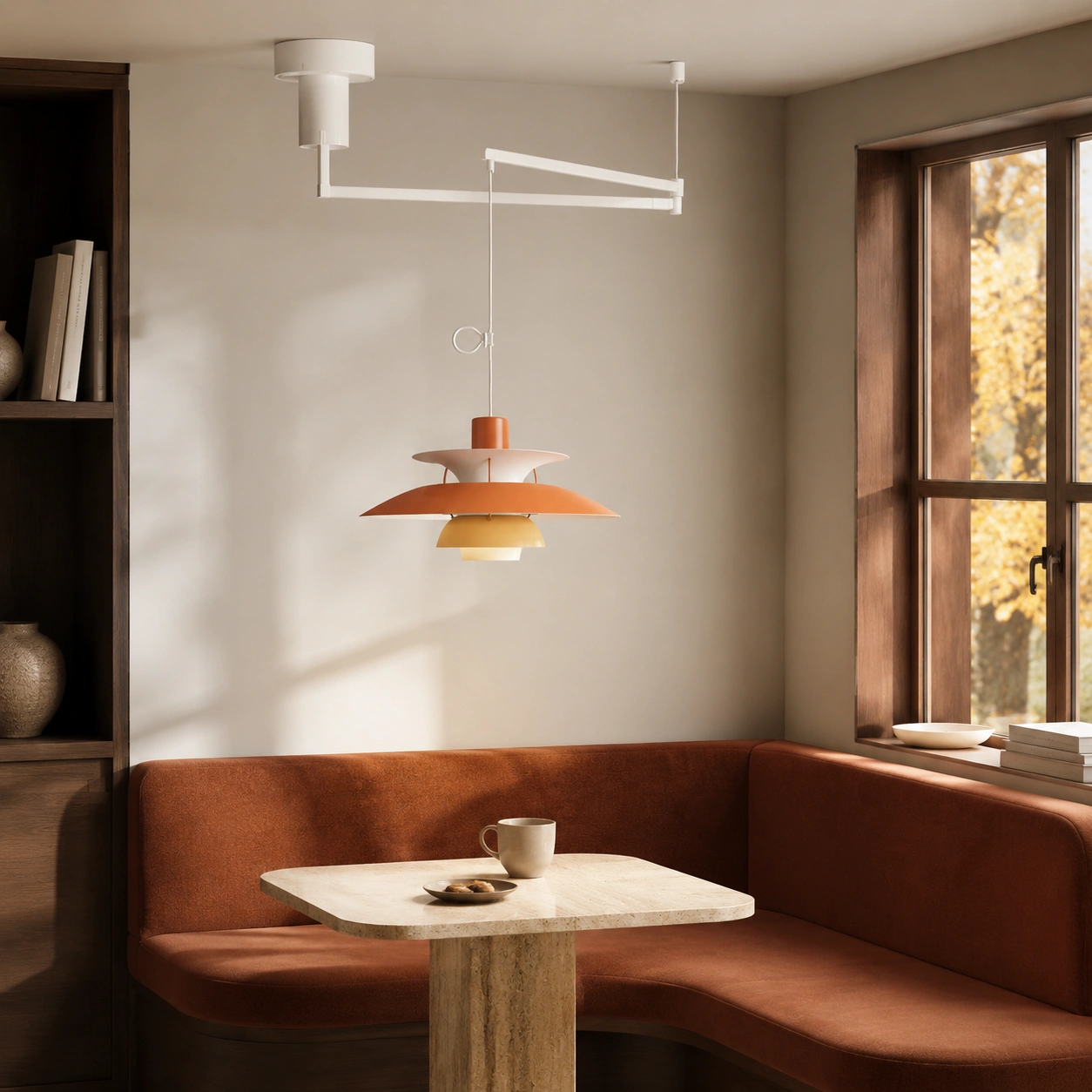 Gideon orange window alcove