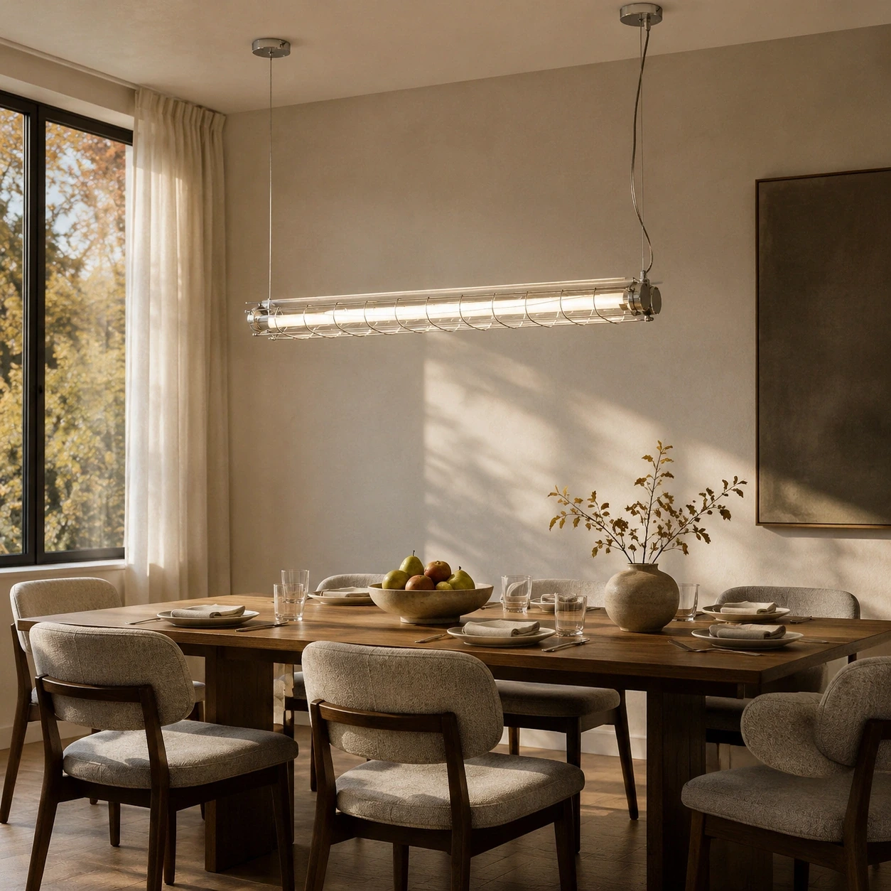 Artisan Industrial Linear Cage Chandelier