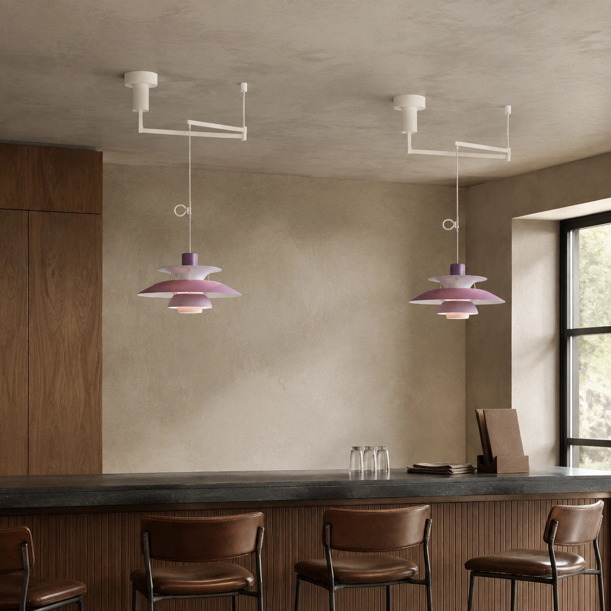 Gideon purple hospitality scene