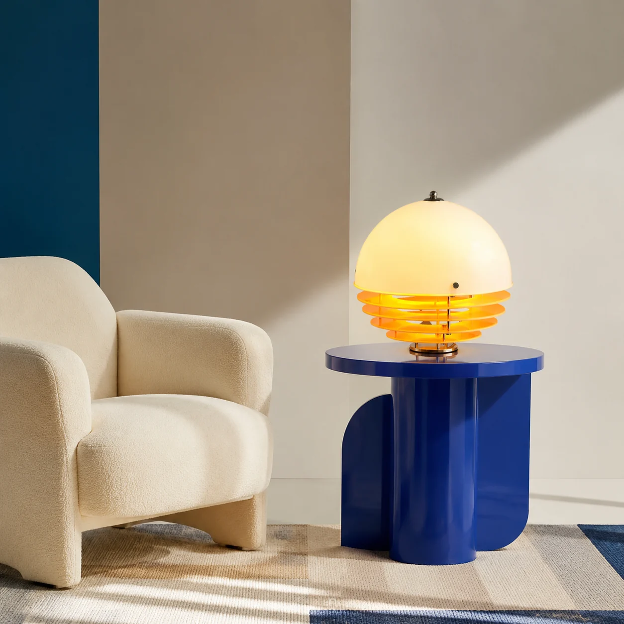 Hugo Bauhaus Sunset Glass Table Lamp