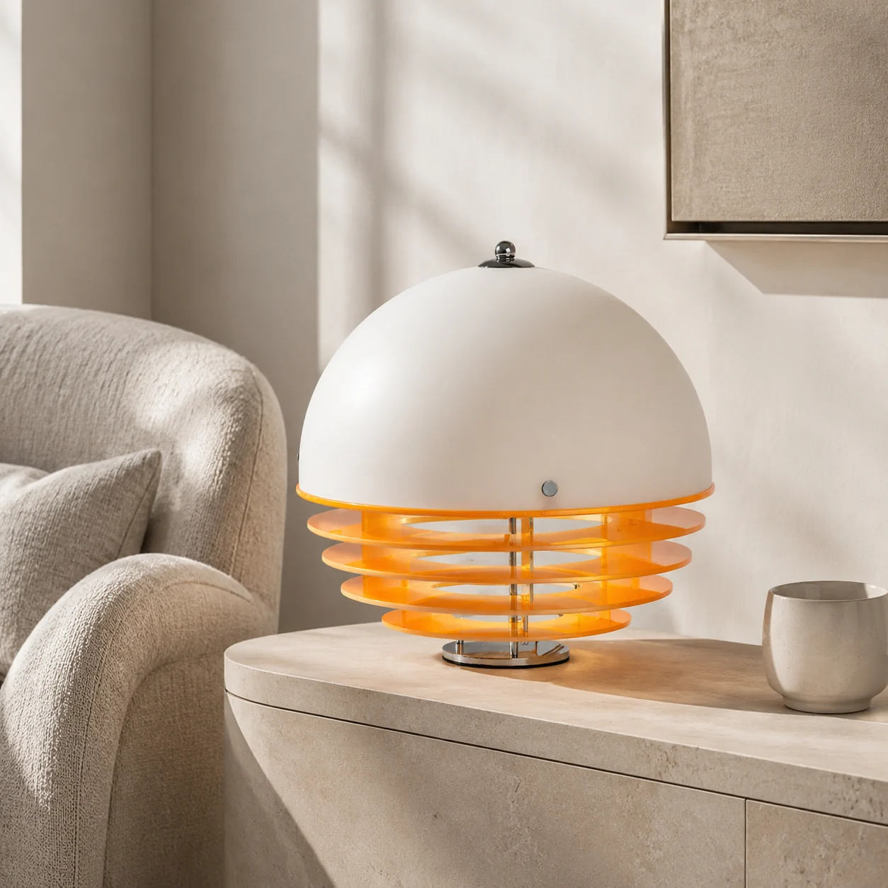 Hugo Bauhaus Sunset Glass Table Lamp