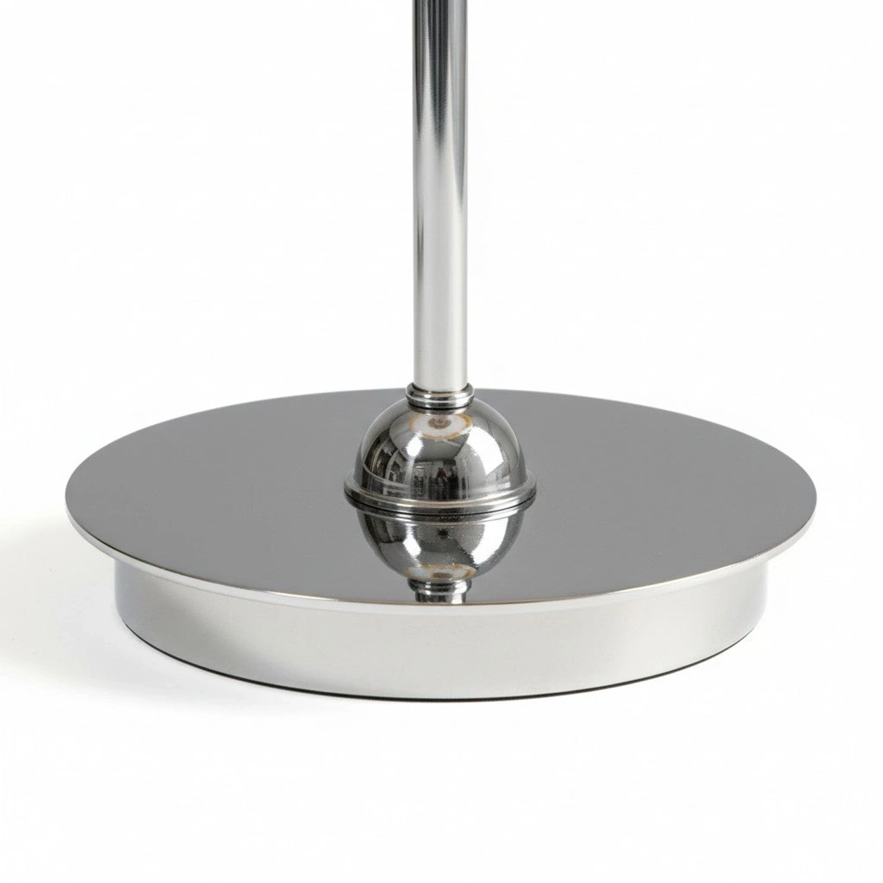 Polished circular chrome base