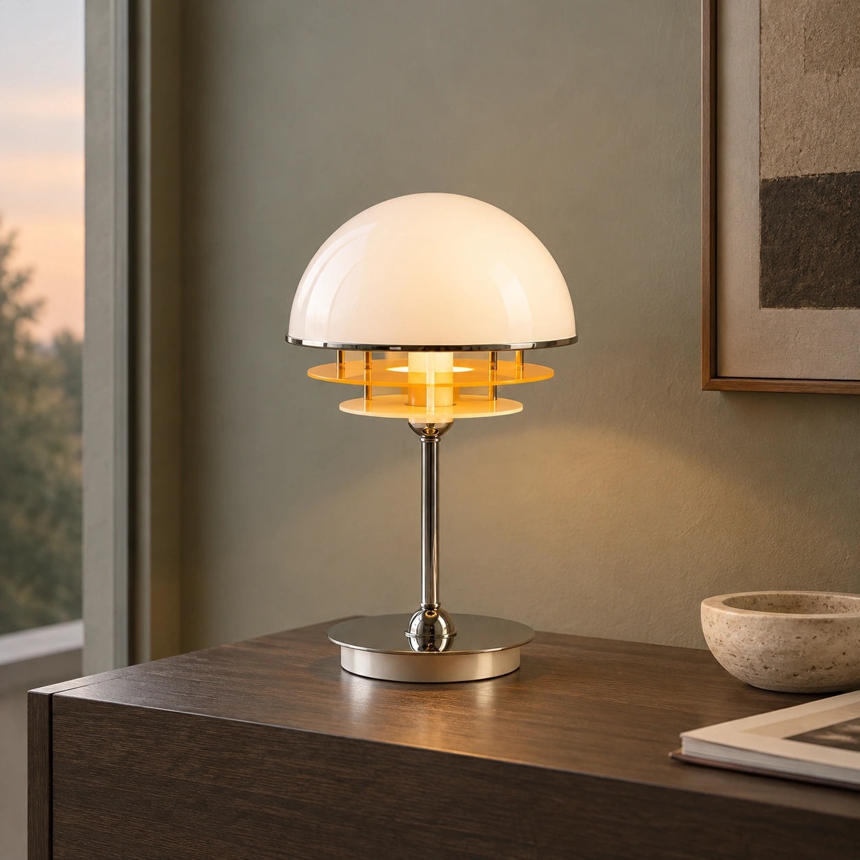 Hugo Bauhaus Layered Acrylic Table Lamp