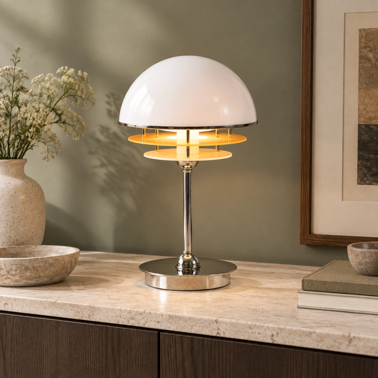Hugo Bauhaus Layered Acrylic Table Lamp image 3