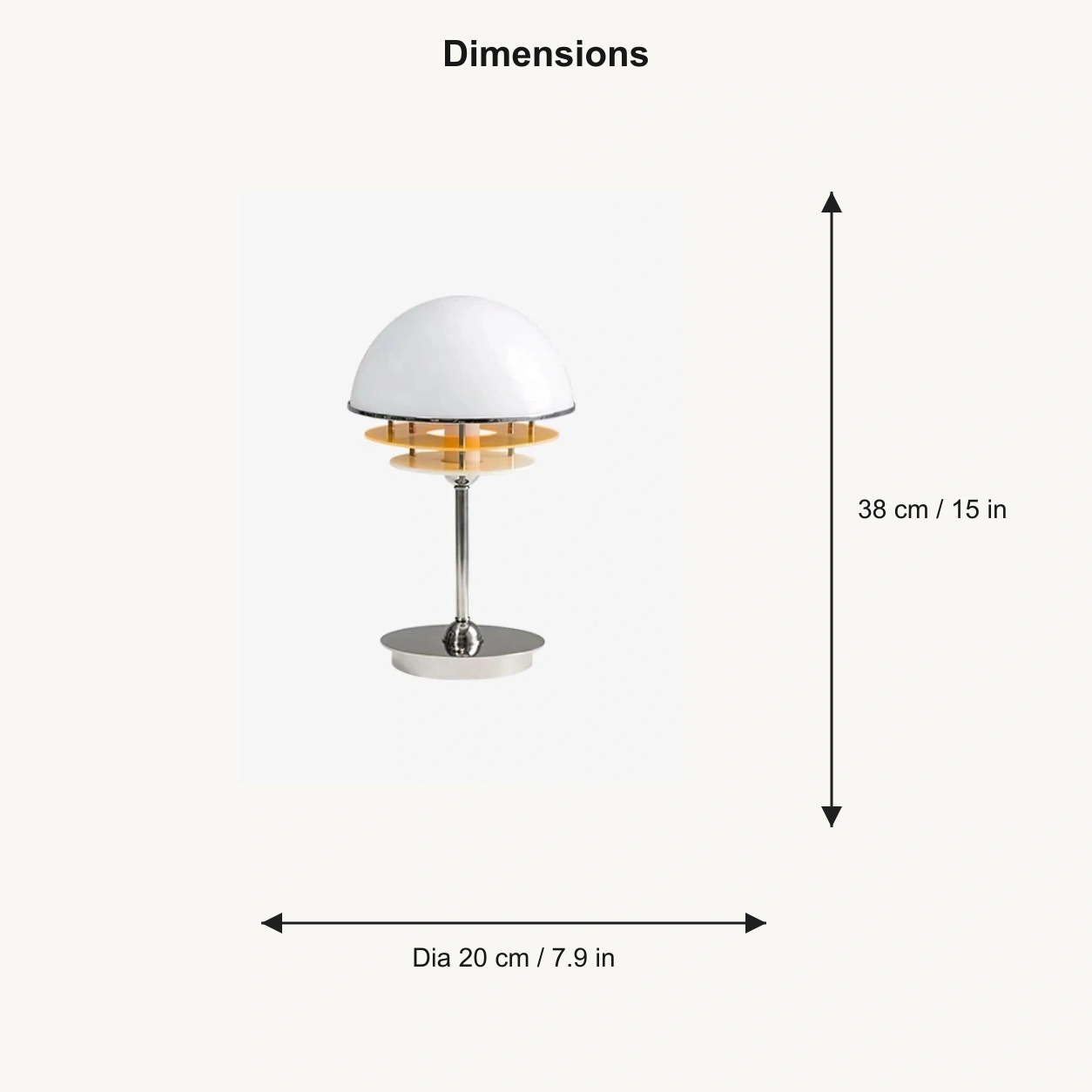 Hugo table lamp dimensions