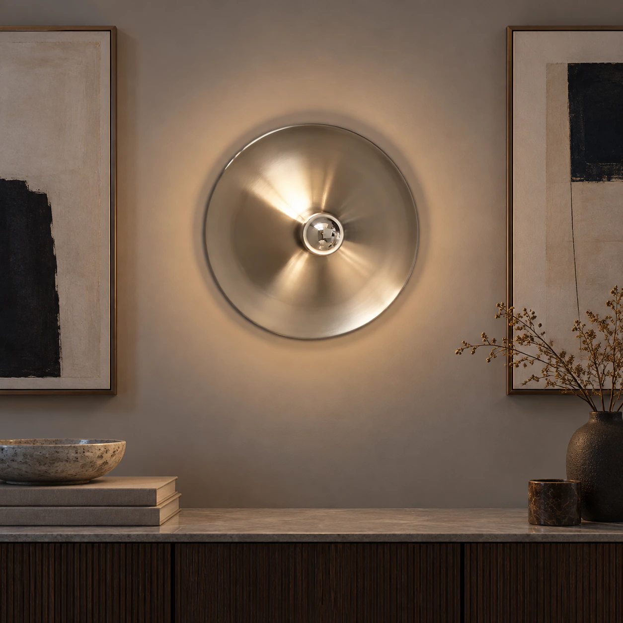 Orson light styled in a modern room