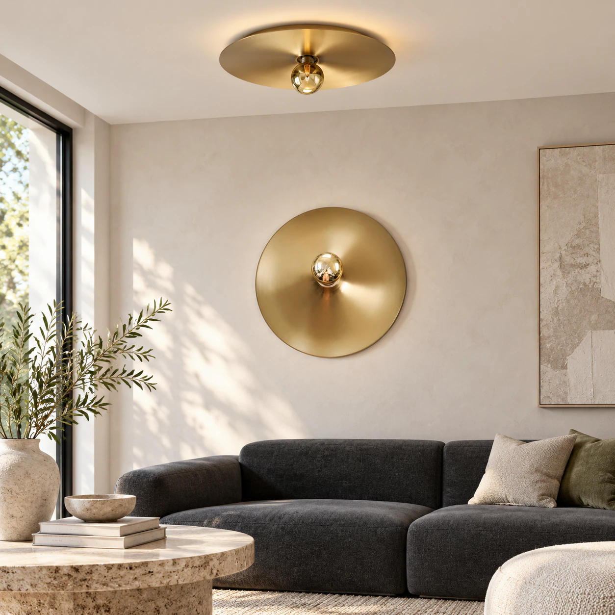 Orson Bauhaus Disc Wall & Ceiling Light lifestyle view 8