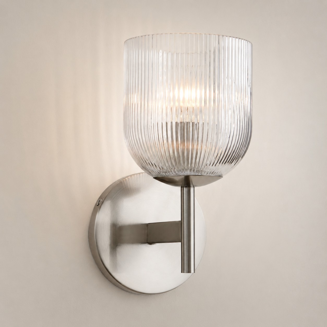 Nickel single-head wall light