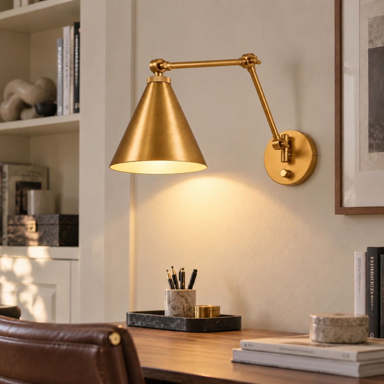 Jove Brass Articulating Swing Arm Wall Sconce