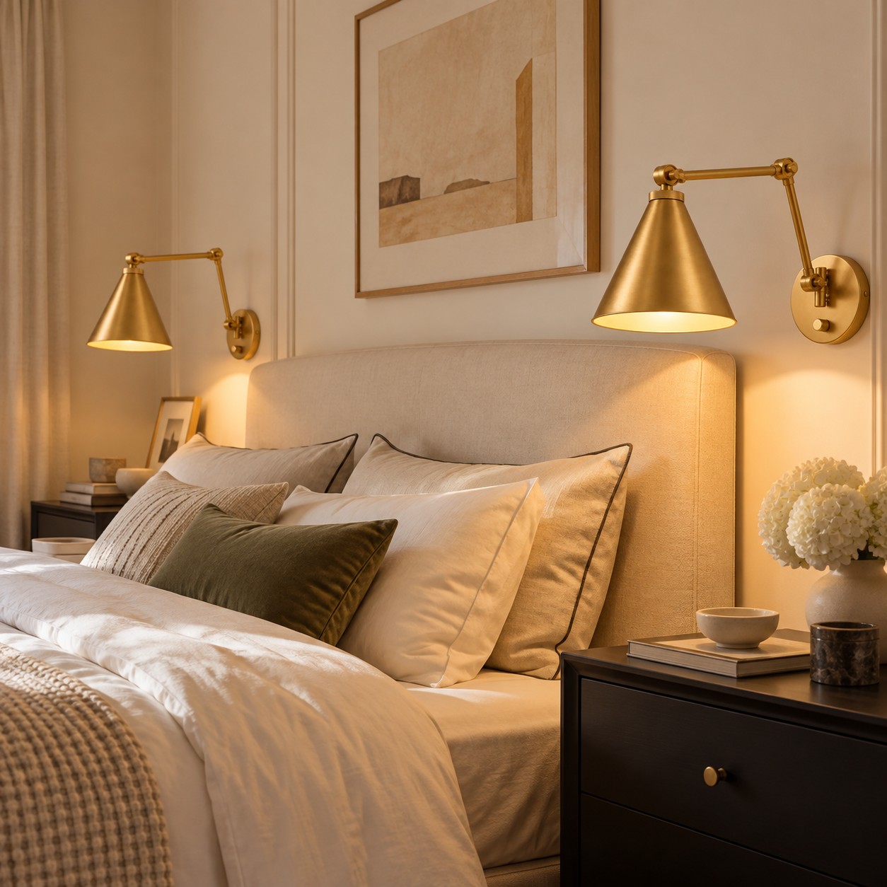 Jove wall sconce in a warm living room