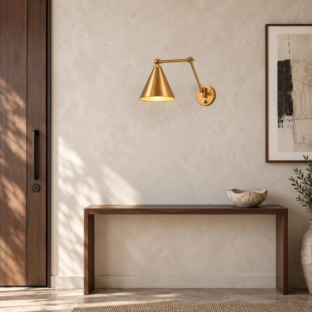 Jove wall sconce in a calm entry hall