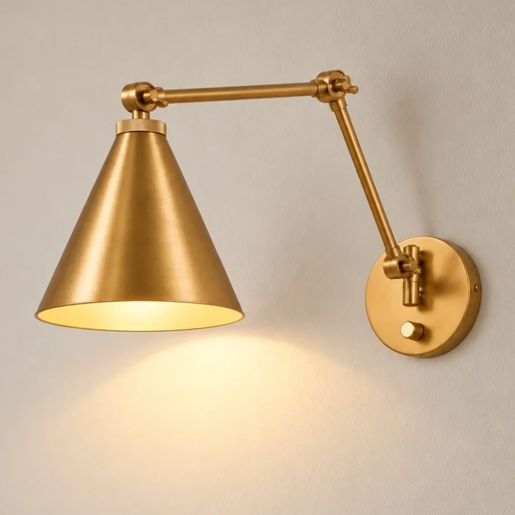 Jove Brass Articulating Swing Arm Wall Sconce image 10