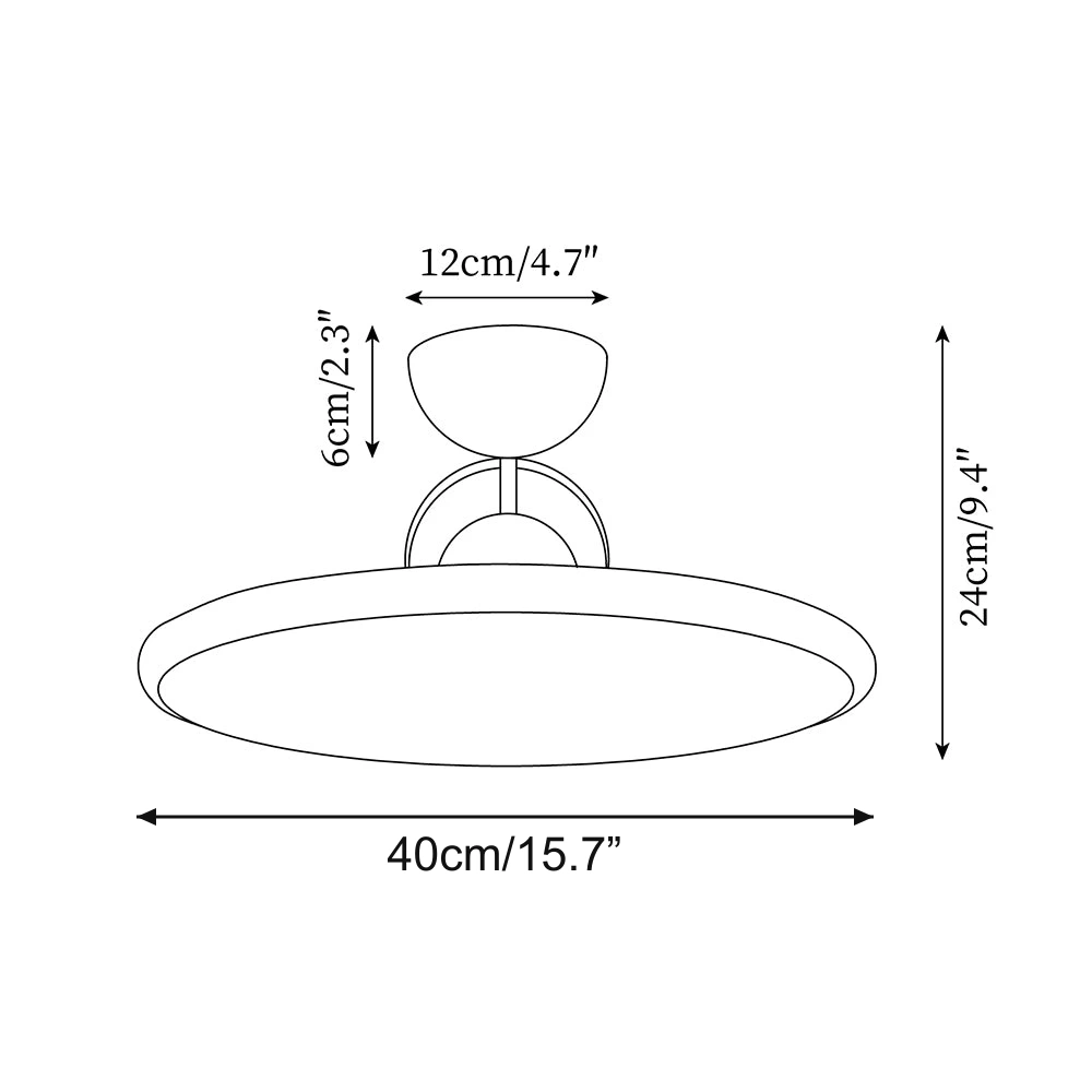 Aurelia 40cm ceiling light dimensions