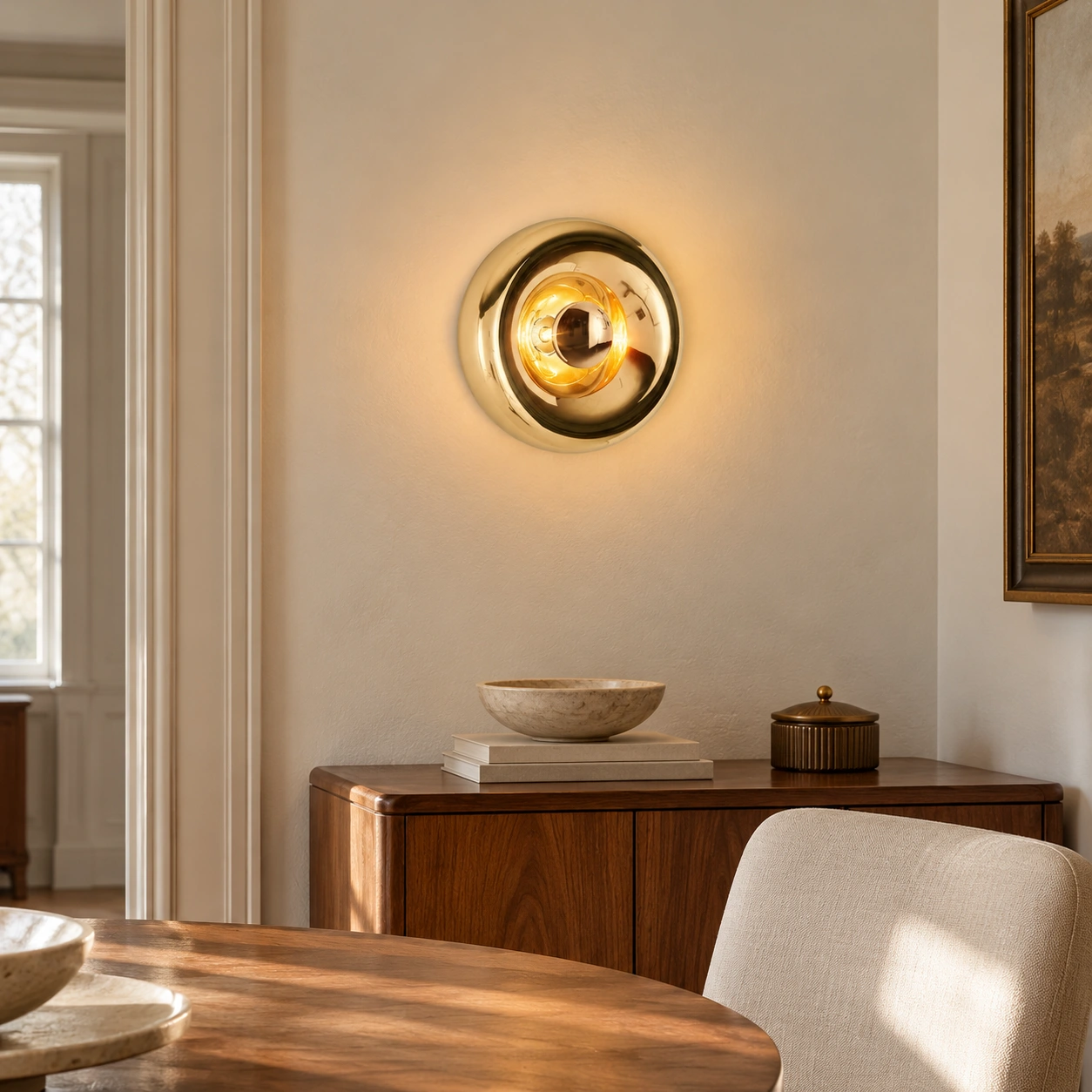 Gold dining scene