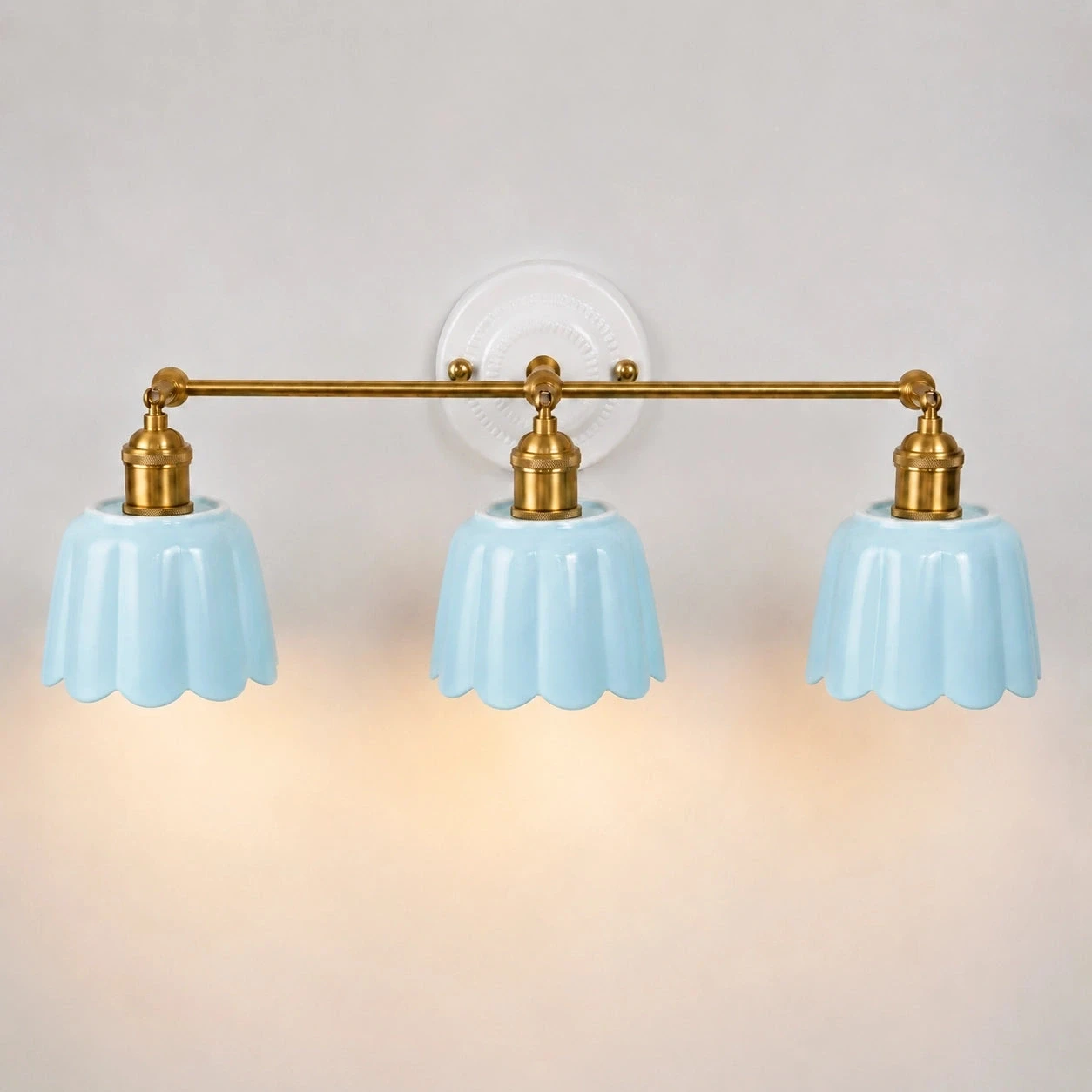 Fleur Vintage Petal Ceramic Vanity Light - sku blue 3