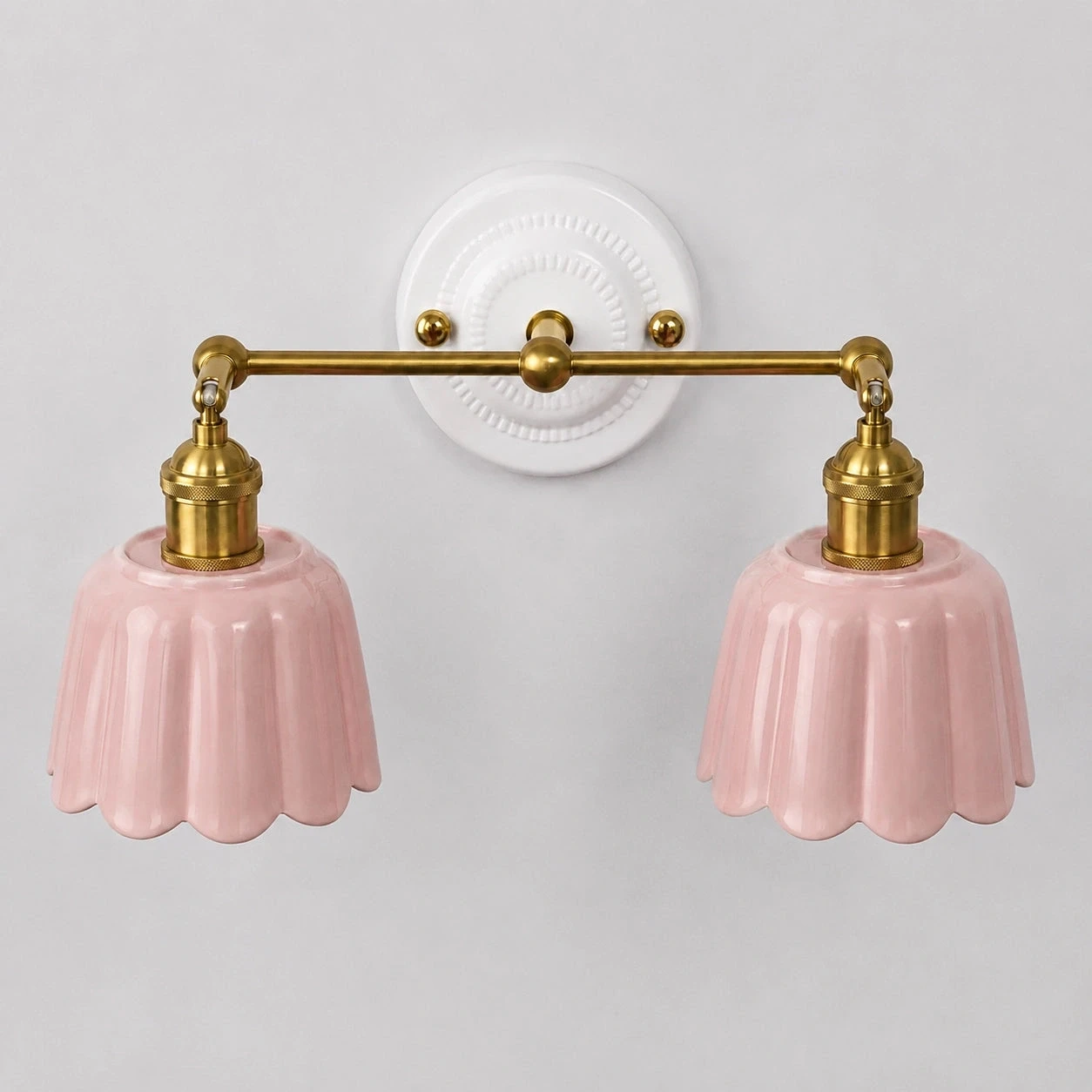 Fleur Vintage Petal Ceramic Vanity Light - sku pink 2