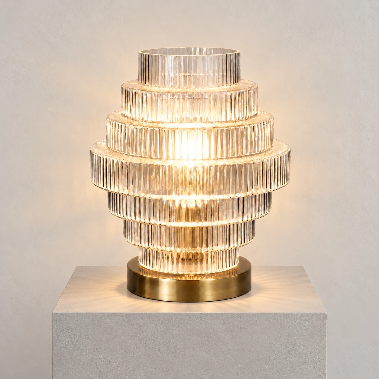 Florin Ribbed Glass Table Lamp product image