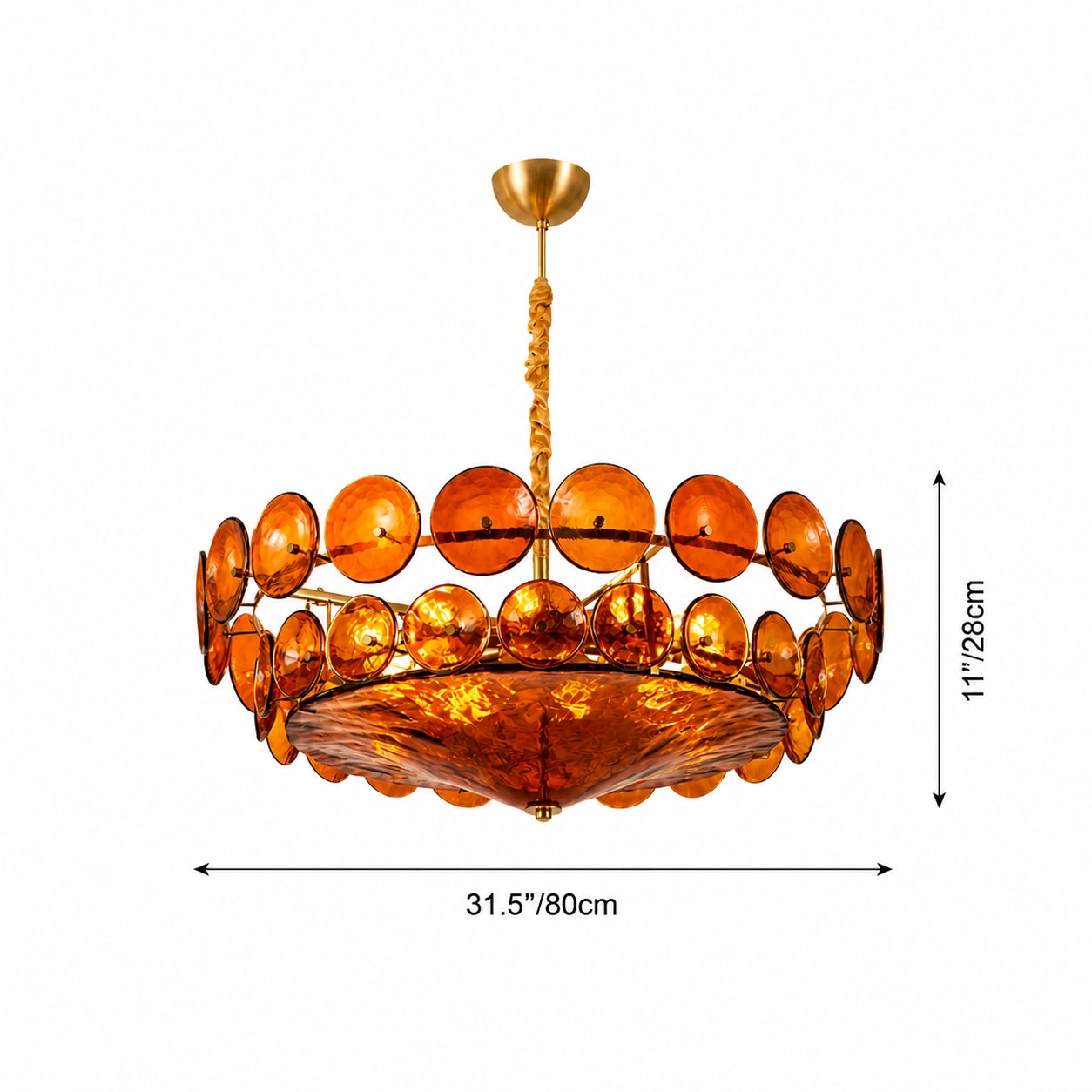 Elthyn pendant size 80 cm dimension drawing
