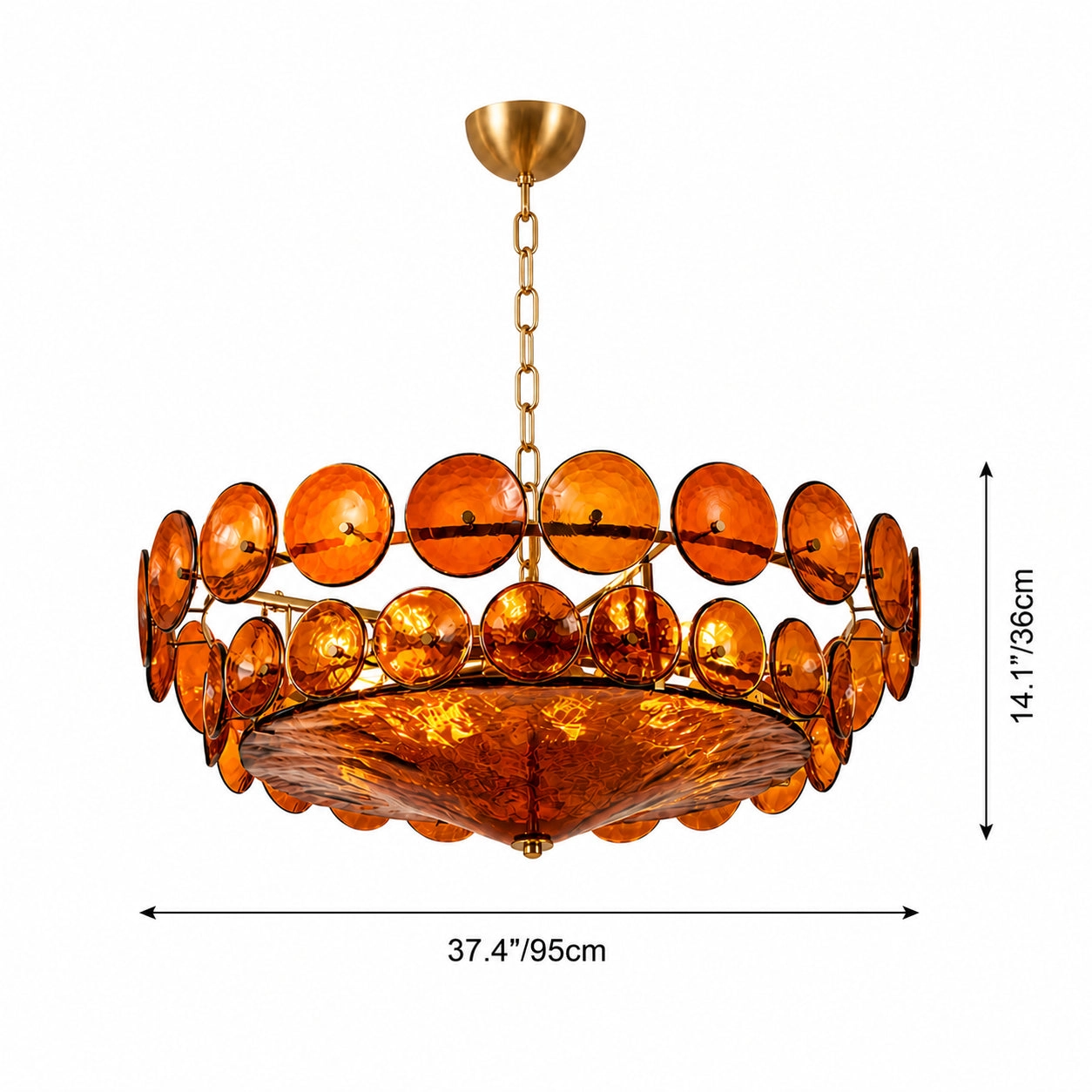 Elthyn pendant size 95 cm dimension drawing