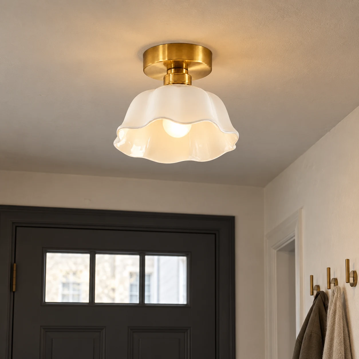 Florielle flush mount in a dry entry hall