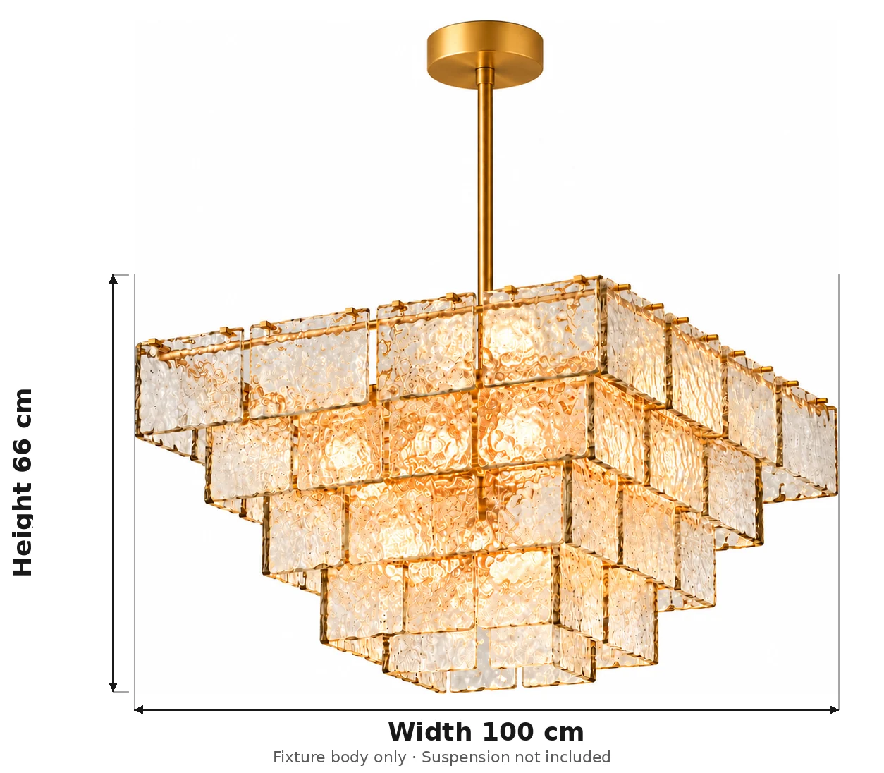 Width 100 cm by height 66 cm